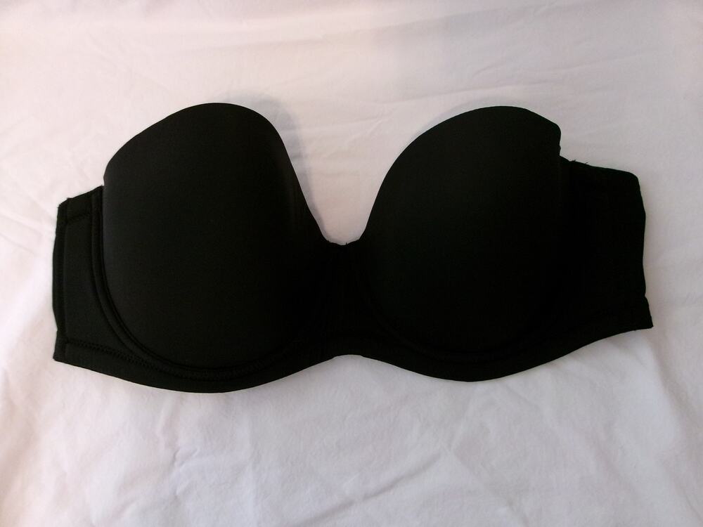 Delimira Black Strapless Underwire Bra 42C Full Coverage Multiway Padded